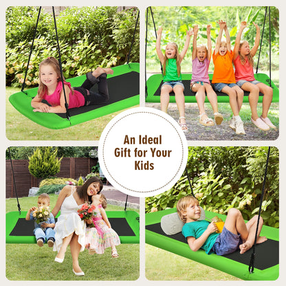 Goplus 700lb Giant 60'' Platform Tree Swing – Adjustable Outdoor Swing for Kids & Adults