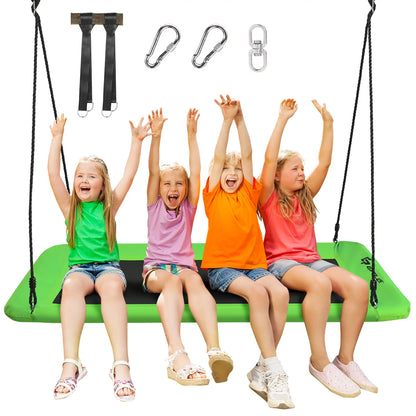 Goplus 700lb Giant 60'' Platform Tree Swing – Adjustable Outdoor Swing for Kids & Adults