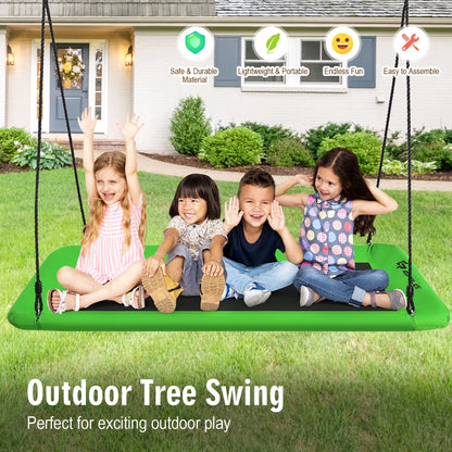 Goplus 700lb Giant 60'' Platform Tree Swing – Adjustable Outdoor Swing for Kids & Adults